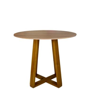 Imagem de Mesa Jantar Redonda MDF Lary Madeira Escrivaninha Sala de Jantar (Madeirado, 90)