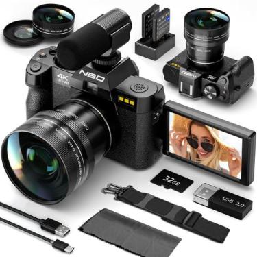 Imagem de Câmera digital NBD 48MP 16X Zoom 4K Vlogging com lente macro