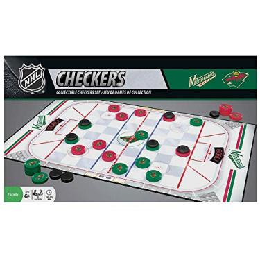 Imagem de MasterPieces Jogo para a família - NHL Minnesota Wild Checkers - Jogo de tabuleiro oficialmente licenciado para crianças e adultos, 33 x 53 cm