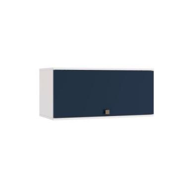 Imagem de Armário Aéreo Celeste Kappesberg 100% MDF 1 Porta Basculante Branco/Az