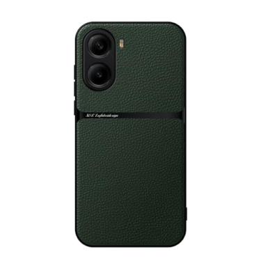Imagem de Kepuch Capa para Redmi Turbo 4/Xiaomi Poco X7 Pro - Litchi Grano Case Placa de Metal Embutida - Verde