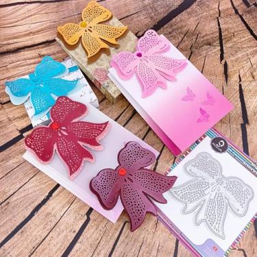 Imagem de Alinacutle 1 pç matrizes de laço, laços em camadas, corte de metal, corte de matriz para álbuns, presente de scrapbook, artesanato, artesanato, cartões, faça você mesmo, decoração de álbuns, pacotes e