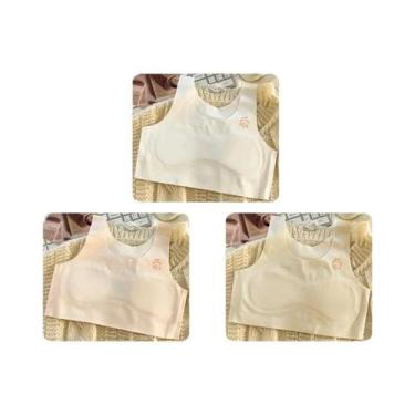 Imagem de Meninas 3pcs Sutiãs De Treinamento Respiráveis Confortáveis Lingerie E