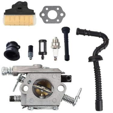 Imagem de Drblawi Compatível com carburador MS 250 para carburador Stihl MS250 021 023 025 MS210 MS230 peças de substituição WT286 1123-120-0605