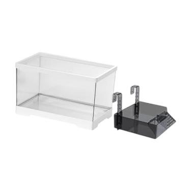 Imagem de WeiLaiKeQi TARTURTE TANK AQUARIUM REPTILE HABITAT TERRAPIN HECENDEUT TORTOMEIRA ENCLOSENTE KIT Aquático Terrarium para Despertar, Branco, L with Platform