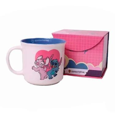 Imagem de Caneca de Cerâmica Stitch e Angel Namorados 350ml 10026385 - ZonaCriat