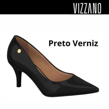 Imagem de Scarpin Feminino Vizzano Lisa Salto Médio Bico Fino Social Conforto, P