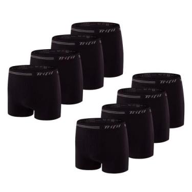 Imagem de Kit Com 8 Cuecas Box Masculina Trifil Sem Costura Microfibra Lisa Bási