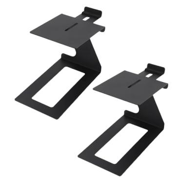 Imagem de O Alto -falante da área de Trabalho Fica Com Eva Pads, 8.1x5.9x4.9in Metal Bookshelf Stands, Suporte de Monitor de Estúdio, Risers de Mesa de Aço Carbono para Pequenos Alto