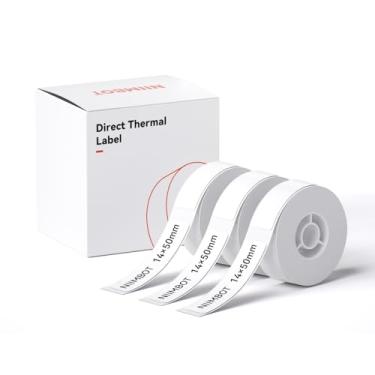 Imagem de NIIMBOT Fita de etiquetagem para etiquetadora D11/D110/D101, 14 x 50 mm, 3 rolos para substituição de fita de etiquetagem de escritório doméstico, branca