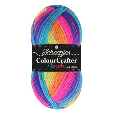 Imagem de Scheepjes Fio Color Crafter Parade 100 g - 611 Neon Dream | Acrílico premium para tricô e crochê