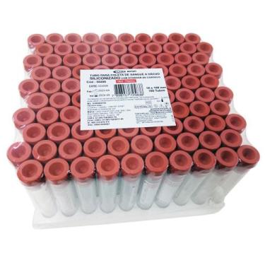 Imagem de Tubo a Vácuo Plástico Vermelho Seco Siliconizado 10 ml (LABOR) - Rack 