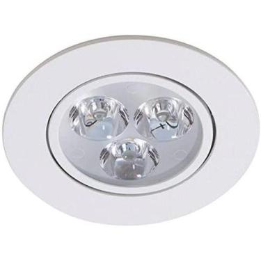 Imagem de Kit 4 Spot Led Embutir Redondo Direcionável 3W Branco 6500K - Gigantee
