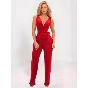 Imagem de Macacão Feminino Longo Montaria Bojo e Cinto Forrado - BLOG STORES, Ve