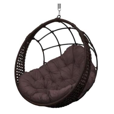 Imagem de Cadeira Balanço Ninho Suspenso em Corda Náutica Luxo - Acesse Móveis, 