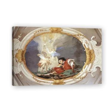Imagem de Jacob's Dream Giovanni Battista Tiepolo Impressão em tela – Obra-prima rococó barroca, pintura escolar de Veneza, pintura a óleo decorativa para galeria doméstica 50 x 75 cm