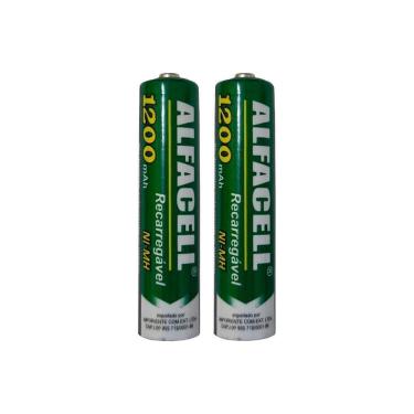 Imagem de Pilha Aaa Alfacell Recarregável 1200Mah Alpr62014 - 2 Un