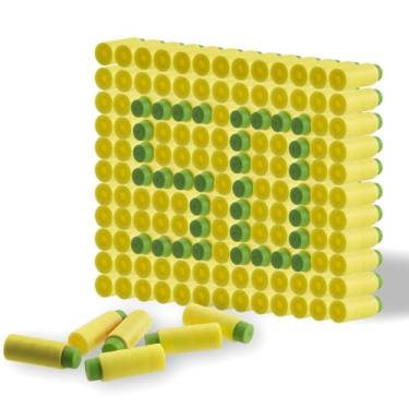 Imagem de EKIND Foam Soft Darts, 50 Rounds of Highly Accurate Half-Length Soft Darts, Compatible for NERF Pro Stryfe X and Dart Zone Pro Soft Short Darts (Yellow)