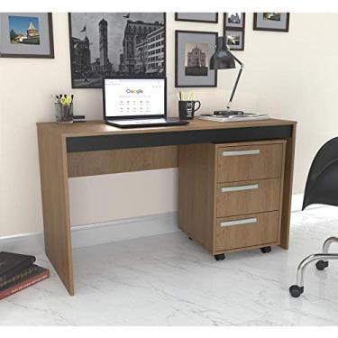 Imagem de Kit Escritório B29 com Mesa e Gaveteiro - Mel/Preto