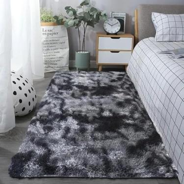 Imagem de Passadeira Felpuda 2,00 X 0,60 Mt Tapete Antiderrapante Peluda (Cinza Mesclado)