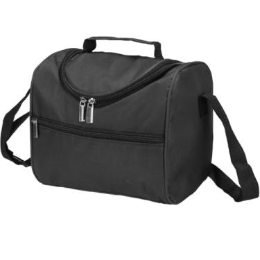 Imagem de Bolsa Térmica Elegante Espaçosa Lancheira para Marmita, Passeio, Escola, Faculdade, Trabalho Bolsa Para Marmita (Preto)
