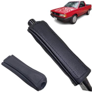 Imagem de Revestimento Couro P/ Alavanca Freio De Mão Ondulado Saveiro Até 1994 