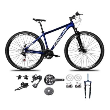 Imagem de Bicicleta Aro 29 Absolute Nero 5 Aluminio Kit 2x9 Gta Sunrun Freio Disco K7 11/36 Pedivela 24/38d Garfo com Trava (Azul, 17)