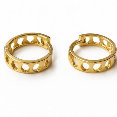 Imagem de Brinco Cartilagem Segundo Furo Argola Coração Ouro 18k 750 - Thile Jói