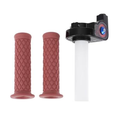 Imagem de TUCKBOLD Kit de capa de guidão de borracha antiderrapante para motocicleta, scooter, bicicleta, quadriciclo, vinho, 1 conjunto