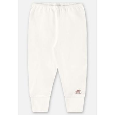 Imagem de Calça Básica em Suedine Unissex para Bebê Up Baby, Off white, 3