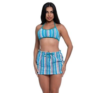 Imagem de Saia Saída de Praia Crochê Tecido Leve Com Ajuste Na Cintura - HYPE MO