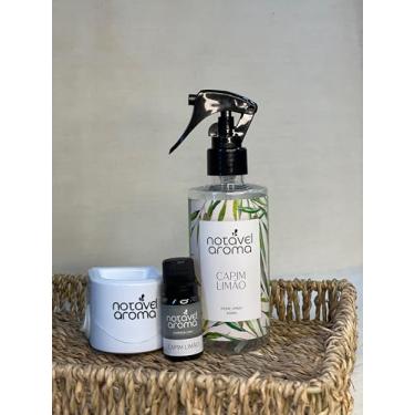 Imagem de Kit Home Spray Aromatizador Difusor Eletrico Essencia Concentrada 10ml (BRANCO, CAPIM LIMÃO)