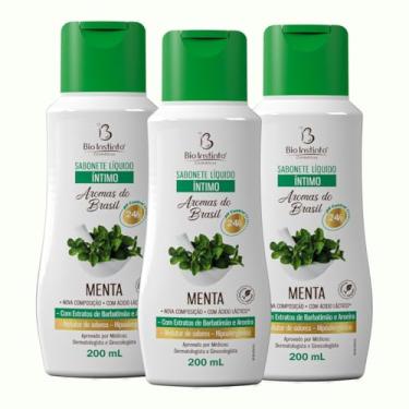 Imagem de 3 UNDs Sabonete Íntimo Líquido 200ml MENTA (c/Extrato de Barbatimão e Aroeira)