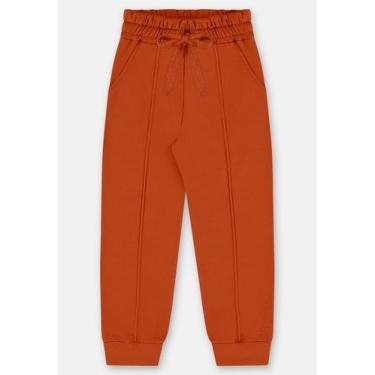 Imagem de Calça Infantil Feminina em Molecotton Básico Up Baby, Marrom, 10