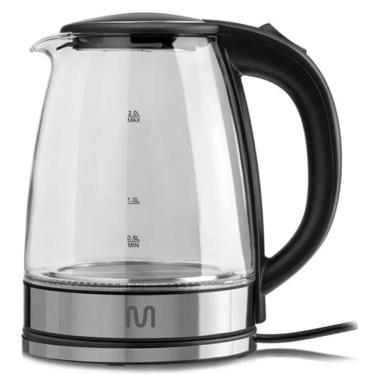 Imagem de Chaleira Eletrica 1.8L Multilaser 1500W Jarra Vidro Prata 127V