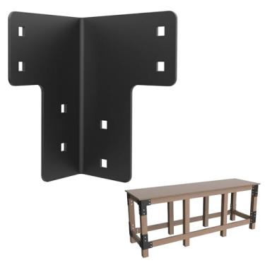 Imagem de vikofan Kit De Bancada Trabalho Para Serviços Pesados - Suportes Pernas Garagem, 8 Peças 5 Mm Preto, Canto Bancadas Madeira, Mesas Loja Bricolage