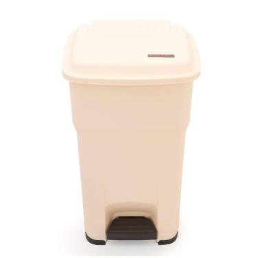 Imagem de Lixeira Lixeira Alta Capacidade Tipo Pedal Lixeira Interna Externa Caixa Reciclagem Propriedade Lixeiras Internas/externas(White,55L)