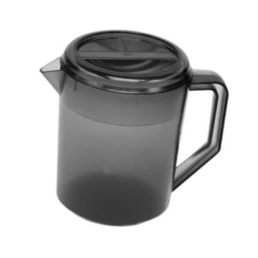 Imagem de Ｂｅｓｇａ Jarra de água para geladeira, jarra portátil com alça, recipiente grande para bebidas, chaleira, bule para bebidas de festa, sucos, bebidas de verão, Cinza