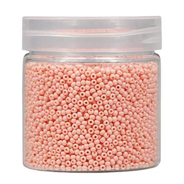 Imagem de 'Bala&Fillic Size Contas redondas quase uniformes de 2 mm 10.000 peças/110 gramas em caixa rosa claro 12/0 contas pequenas de sementes de vidro para fabricação de joias, orifício de 0,6 mm (rosa claro