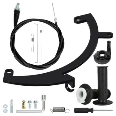 Imagem de CILOYU Kit de suporte de ligação de controle do acelerador com cabo de acelerador de 50 polegadas compatível com motor Predator 79cc 98cc 99cc 3.0HP Coleman CT100U CC100X Massimo MB100 Mini Bike