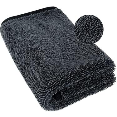 Imagem de Airlab Toalhas de microfibra para lavagem de carros, secagem extra grande, pano de limpeza super absorvente, detalhes automáticos, ultramacios, sem fiapos, sem riscos, 89 x 61 cm, pacote com 1, cinza