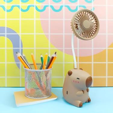 Imagem de Ventilador de Mesa e Apontador em Formato de Capivara, Mini