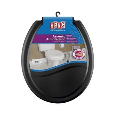 Imagem de Assento Almofadado Prime Preto Escuro para Louças Convencionais - Supo