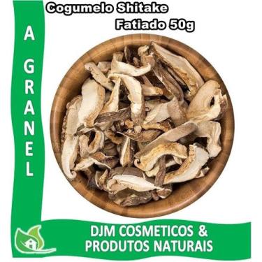 Imagem de Cogumelo Shitake Fatiado Desidratado 50g - Granel