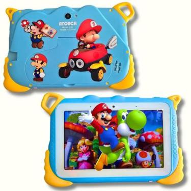 Imagem de Tablet infantil Android 13 tela HD Playstore 64GB 4GB Ram Wifi 5.0 e C