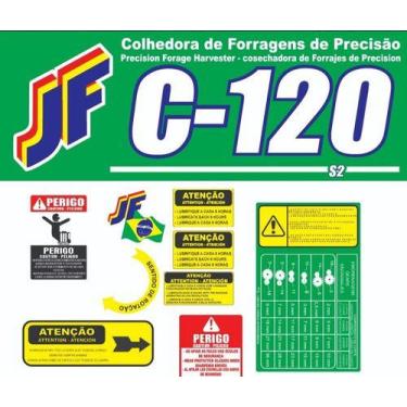 Imagem de Kit Adesivo Para Colhedora Jf C120 - SPTS