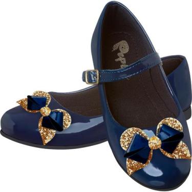 Imagem de Sapatilha Infanto Juvenil Menina Sapato Social Festa Laço Brilhante - 