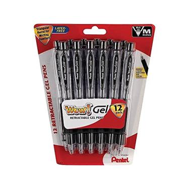 Imagem de Pentel Caneta de gel retrátil 0,7 mm, linha média, pacote com 12, preta (K437BPS12A)