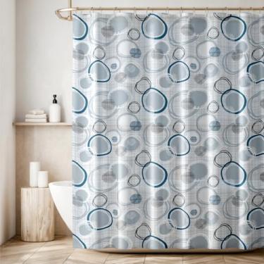 Imagem de 2 Cortina Box Banheiro Antimofo Ganchos 180x180 Pev Es M07