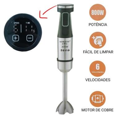 Imagem de Mixer Processador Triturador 220v Elétrico Tela Digital Potente Cozinh